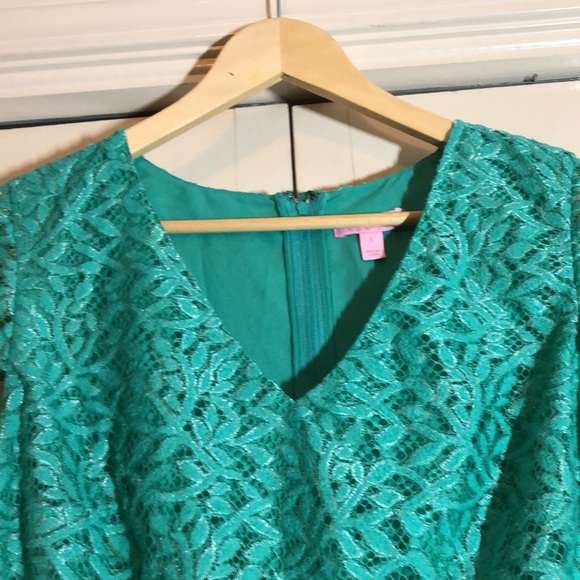 Lilly Pulitzer Green Lace Dress SZ S - Picture 2 of 8